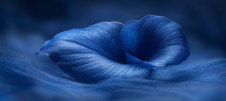 Abstract Blue Flower, Fine Art Floral Photography, Macro Close-up Details of a Delicate Blossomの素材