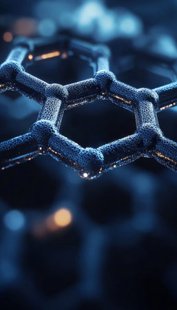 Abstract blue background. 3D illustration, Futuristic abstract technology blue light.の素材