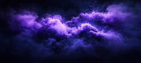 Purple Smoke Cloud On Black Background, Abstract, Dark, Moody. High Resolution Swirling Purple Smokeの素材