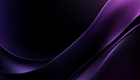 Abstract Flowing Lines, Smooth Gradient Cyan to Dark Purple, Elegant for Digital Backgroundの素材