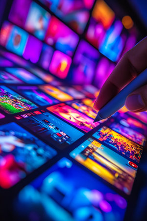 Streaming Service Selection, Library of Shows, Entertainment on Demand, Variety of Choicesの素材