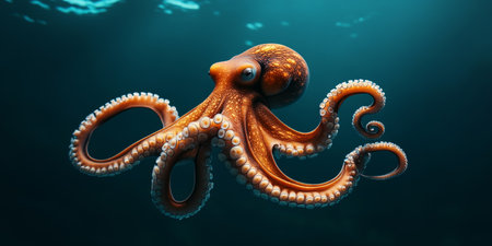 Giant Pacific Octopus, Aquatic Life, Marine Wilderness, Undersea Adventure, Wildlife Photographyの素材