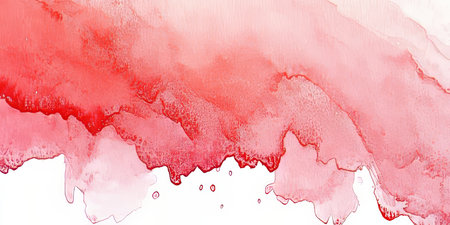 Soft Coral Watercolor Wash, Minimalist Floral Outline, Dreamy Particles, Gentle Textureの素材
