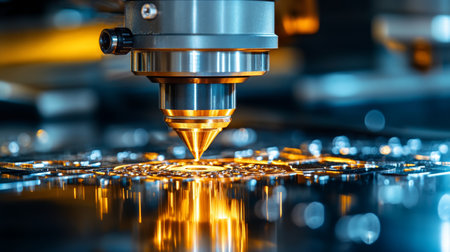 Industrial Laser Cutting Machine Engraving Metal Sheet, High Precision Manufacturing Technologyの素材