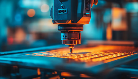 CNC Milling Machine in Action Cutting-Edge Metalworking Technology and Industrial Automationの素材