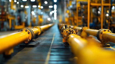 Industrial Pipeline System Valves, Pipes, and Infrastructure for Energy and Fluid Distributionの素材
