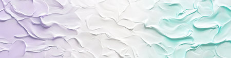Pastel Lavender To Mint Gradient Abstract Minimalist Background With 3D Light Wave Textureの素材