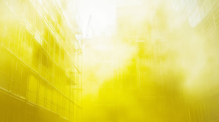 Golden Construction, Urban Renewal, Architectural Abstract, Dynamic Lines, Modern Cityscapeの素材