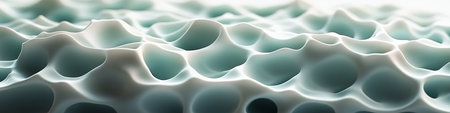 Abstract Seamless 3D Pattern Background. Delicate Texture in Light Mint, and Seafoam Colorsの素材