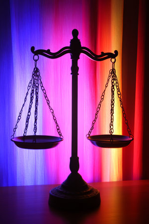 Scales of Justice Abstract, Representation of Law and Justice, Legal Services Background Imageの素材