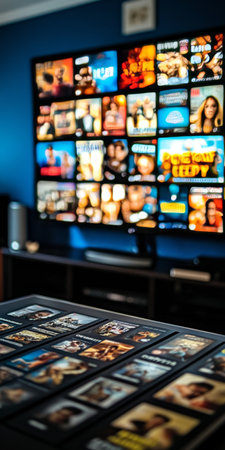 Streaming Service Collage, Entertainment, Home Theater, Visual Media, Modern Technologyの素材