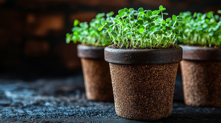 Fresh Fenugreek Sprouts Nutrient-Rich Microgreens for Healthy Eating and Culinary Delightsの素材