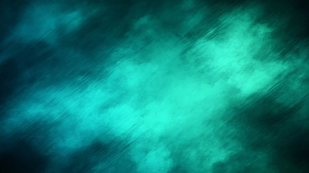 Teal Green And Blue Gradient Texture Background, Abstract Art Illustration With Glowing Fog.の素材