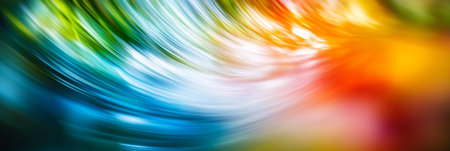 Vibrant Abstract Background with Swirls of Green, Blue, and Orange Ideal for Design Projectsの素材