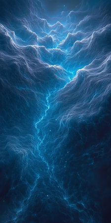 Abstract Blue Background with Organic Flowing Energetic Lines Design for Motion and Space,,の素材