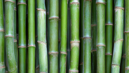 Green Bamboo Texture, Seamless Pattern, Wallpaper Background Nature, Tranquility, Oriental Zenの素材