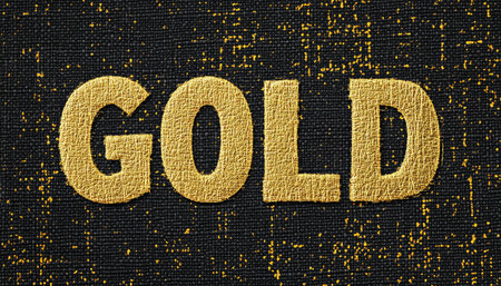 Gold Text Effect on Dark, Textured Background For Opulent, Luxurious Designs And Decalsの素材