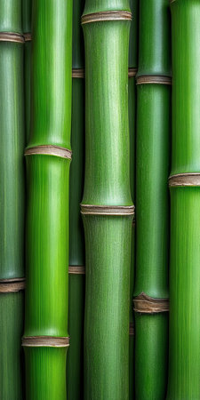 Green Bamboo Forest Texture Seamless Pattern for Wallpaper, Backgrounds, and Oriental Designの素材