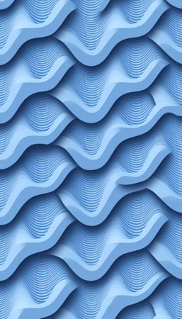Seamless 3D Wave Texture Pattern Background, Delicate, Gentle, Light, Elegant, Minimalist Designの素材