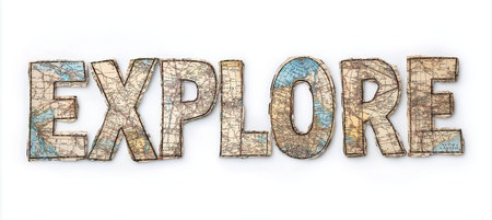 Explore Letters Crafted From Vintage Maps, Symbolizing Travel, Adventure, And Discovery.の素材