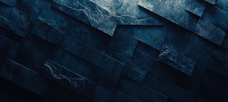 Abstract Dark Stone Wall Background. Old Rock Tiles Texture, Gray Wall Surface. 3D Design.の素材