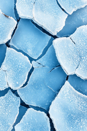 Cracked Ice, Winter s Crystalline Embrace A Grunge Texture Background for Frosty Designsの素材