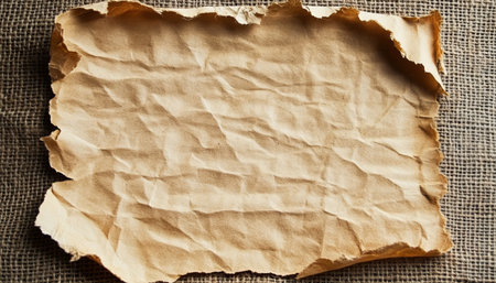 Old Parchment Paper Texture Background, Ancient Vintage Paper Sheet With Wrinkled Textureの素材