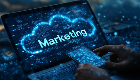 Cloud Marketing, Digital Technology, Business Process Automation, Hands-on with Smartphone.の素材