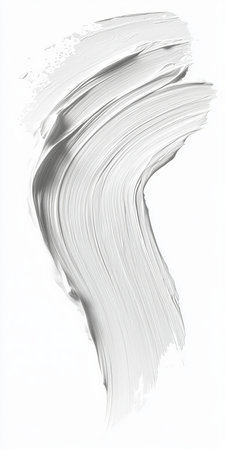 Abstract Art Background. Stroke Of White Cosmetic Cream Isolated On A White Background.の素材