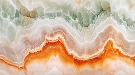 Luxurious Ivory And Copper Marble Texture With Soft Green And Gray Veining, Elegant Stone Backgroundの素材