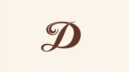 Elegant Letter D Logo. Luxury D Monogram Design. Stylish Initial Icon. Isolated on Light Background.の素材
