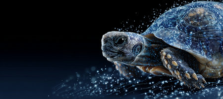 Futuristic Holographic Tortoise A Symbolof Technology, Science, and Innovation in a Digital Eraの素材