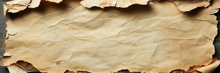 Aged, Torn Parchment Paper Texture A Rustic Background for Historical or Vintage Design Conceptsの素材