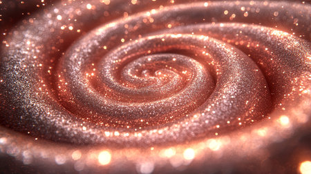 Abstract Luxurious Swirling Rose Gold Background With Sparkle Glitter, Shiny Christmas Conceptの素材