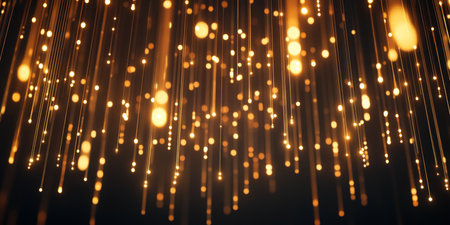 Golden Particles Falling, Luxury Elegant Background, For Digital, Web. Abstract Designの素材