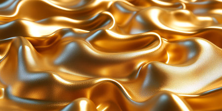 Flowing Gold An Abstract Texture of Liquid Metal Curves and Gentle Waves in Soft Monochromaticの素材
