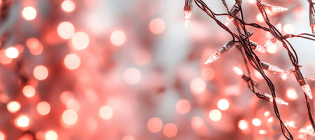 Abstract Pale Peach Celebration Background With Soft Pink Festival Lights And Dreamy Bokehの素材