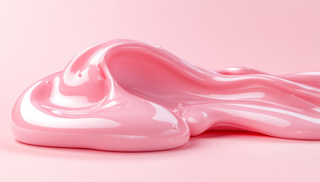 Abstract Fluid Background With Soft Pink Wavy Shapes On Gentle Gradient, Dynamic Flowing Design.の素材