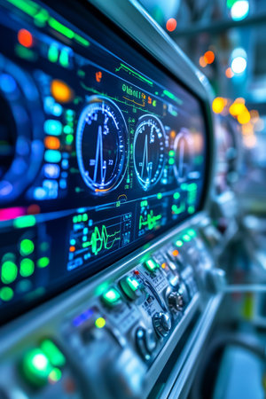 Advanced Medical Equipment Display with Futuristic Interface, High-Tech Healthcare Technologyの素材