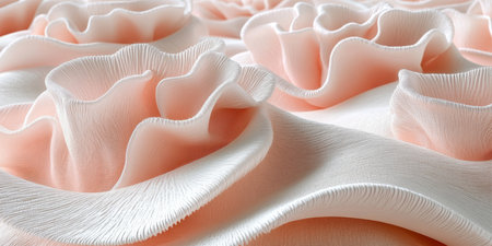 Pink And White Abstract Wave Pattern, Background For Design, Technology, Or Futuristic Wallpaperの素材