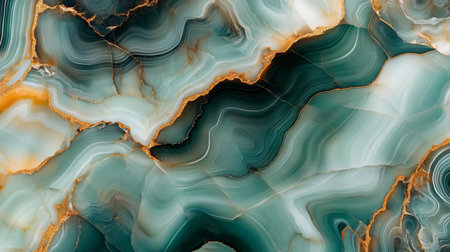 Abstract Turquoise and Gold Marble Texture, Luxury Crystal Wallpaper, Teal and White Onyx Backgroundの素材