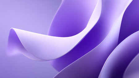 Abstract Background Of Wavy Gentle Flowing Purple Shapes On Gradient, Dynamic Flowing Curves Designの素材