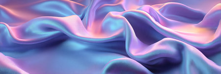 Delicate Fluid Waves in Purple. Abstract Background with Gentle Gradient and Dynamic Flowの素材