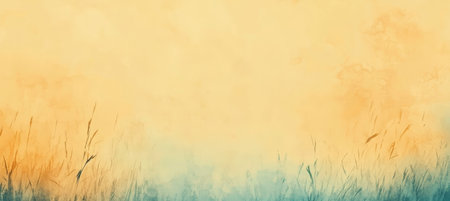 Mint Green, Cream Watercolor Background. Wild Grass, Watercolor Wash, Pastel Color Template.の素材