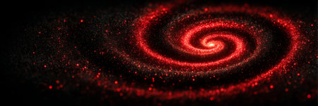 Red Glitter Galaxy Swirl, Abstract Luxury Holiday Texture Background, Cosmic Festive Designの素材