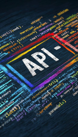 API Application Programming Interface Software Development Tool In Colorful Programming Codeの素材