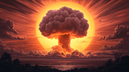 Devastating Consequences of Nuclear Warfare A Grim Vision of Global Destruction and Suffering Aheadの素材