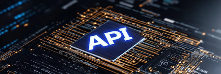 API. Application Programming Interface. Software Development Tool Technology Backgroundの素材