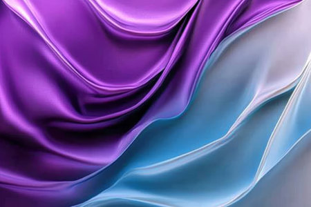 Elegant Waves of Luxurious Fabric in Soft Purple Hues, Abstract Fashion Photography Backgroundの素材