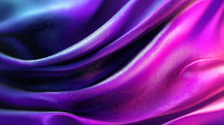 Stunning Abstract 3D Background Art of Flowing Iridescent Cloth with Colorful Silky Texturesの素材